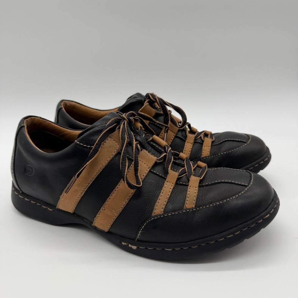 Born Black Brown Leather Comfort Oxford 10.5 Casual Normcore Y2K Minimalist